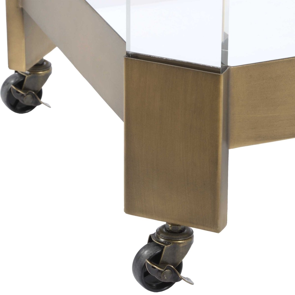 Giselle Bronze Bar Cart - Uttermost - Kitchen & Dining Carts by Modest Hut