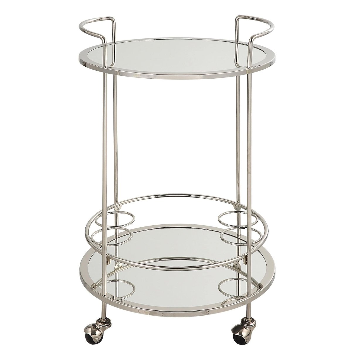 Spritz Chrome Bar Cart - Uttermost - Kitchen & Dining Carts by Modest Hut