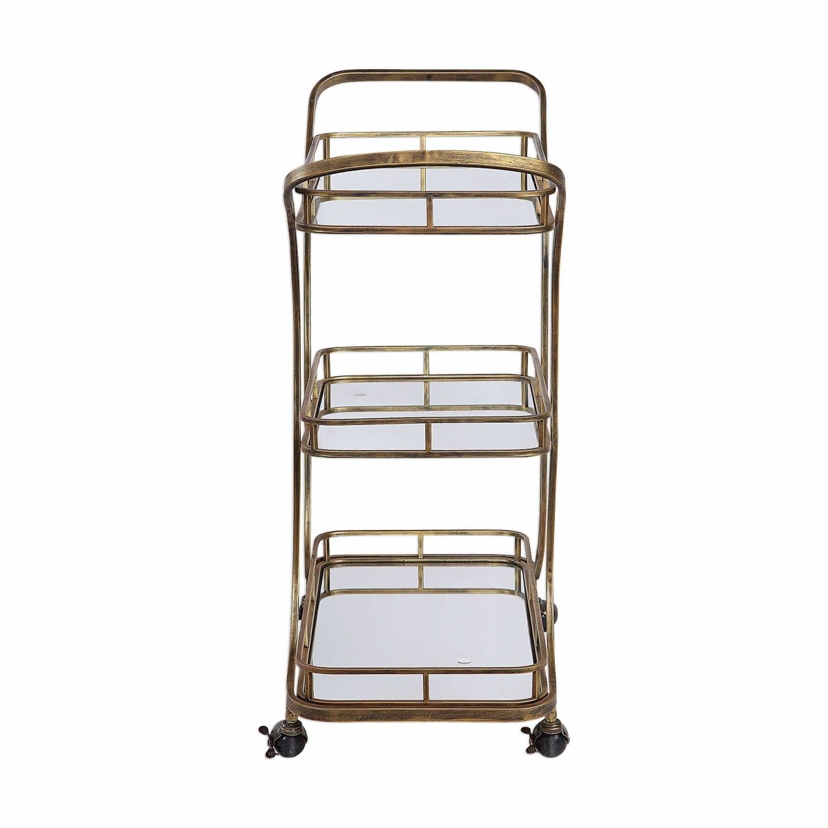 Stassi Gold Serving Cart - Uttermost - Kitchen & Dining Carts by Modest Hut