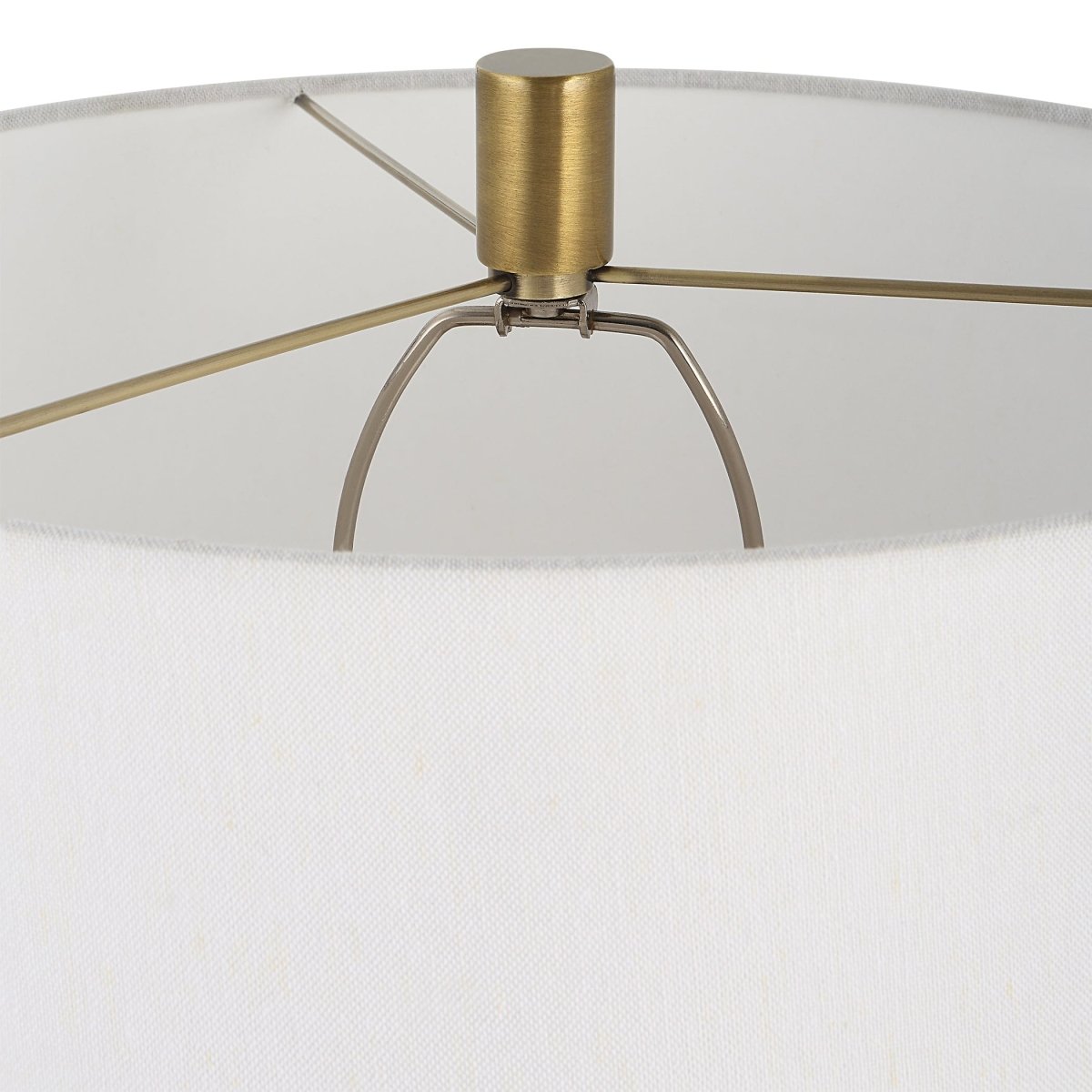 Adelia Ivory & Brass Table Lamp - Uttermost - Lamps by Modest Hut