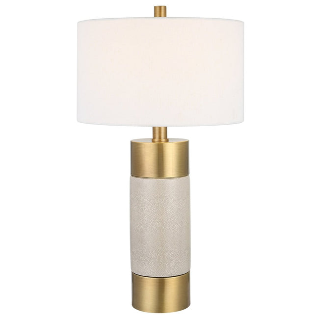 Adelia Ivory & Brass Table Lamp - Uttermost - Lamps by Modest Hut