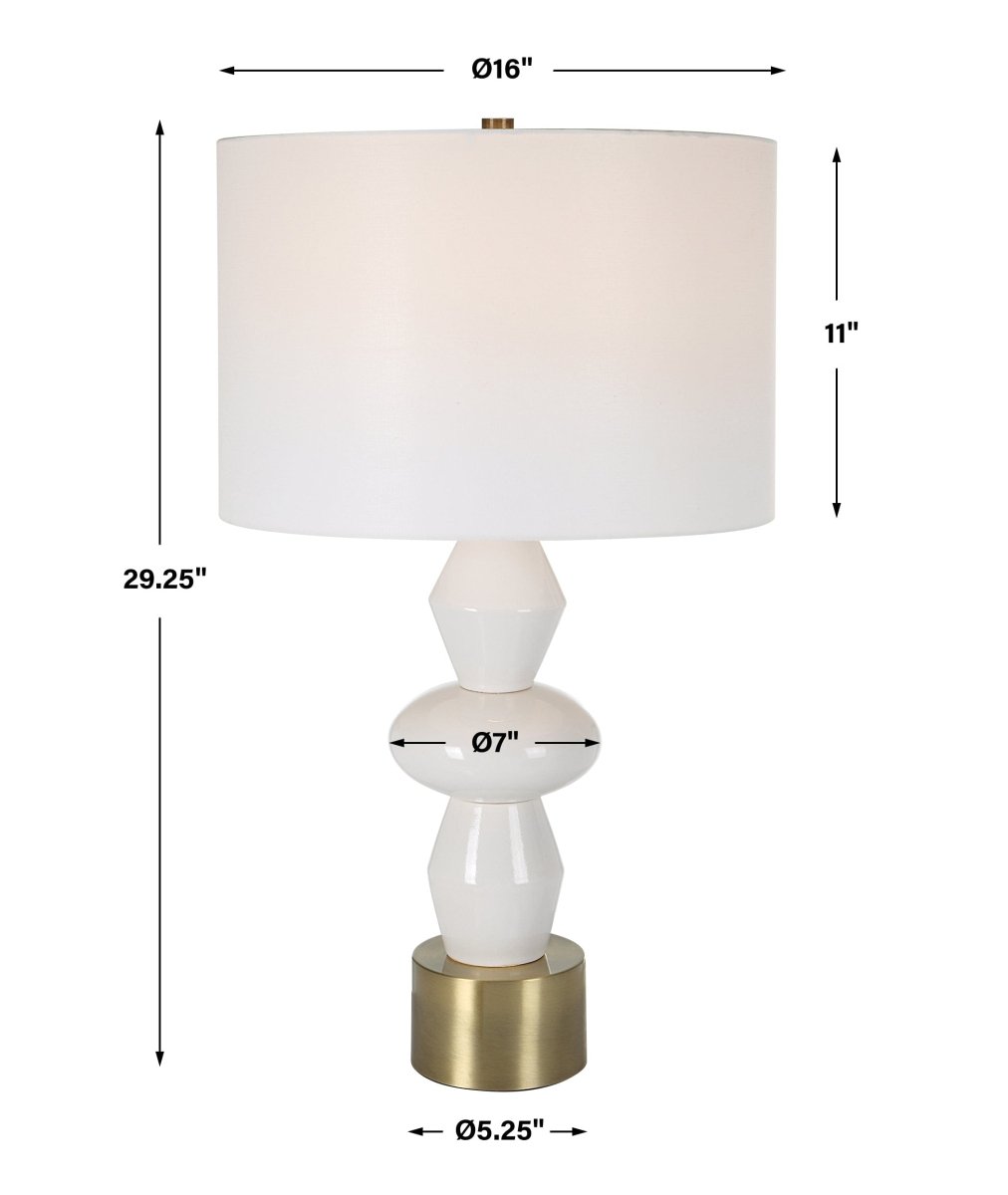 Architect White Table Lamp - Uttermost - Lamps by Modest Hut