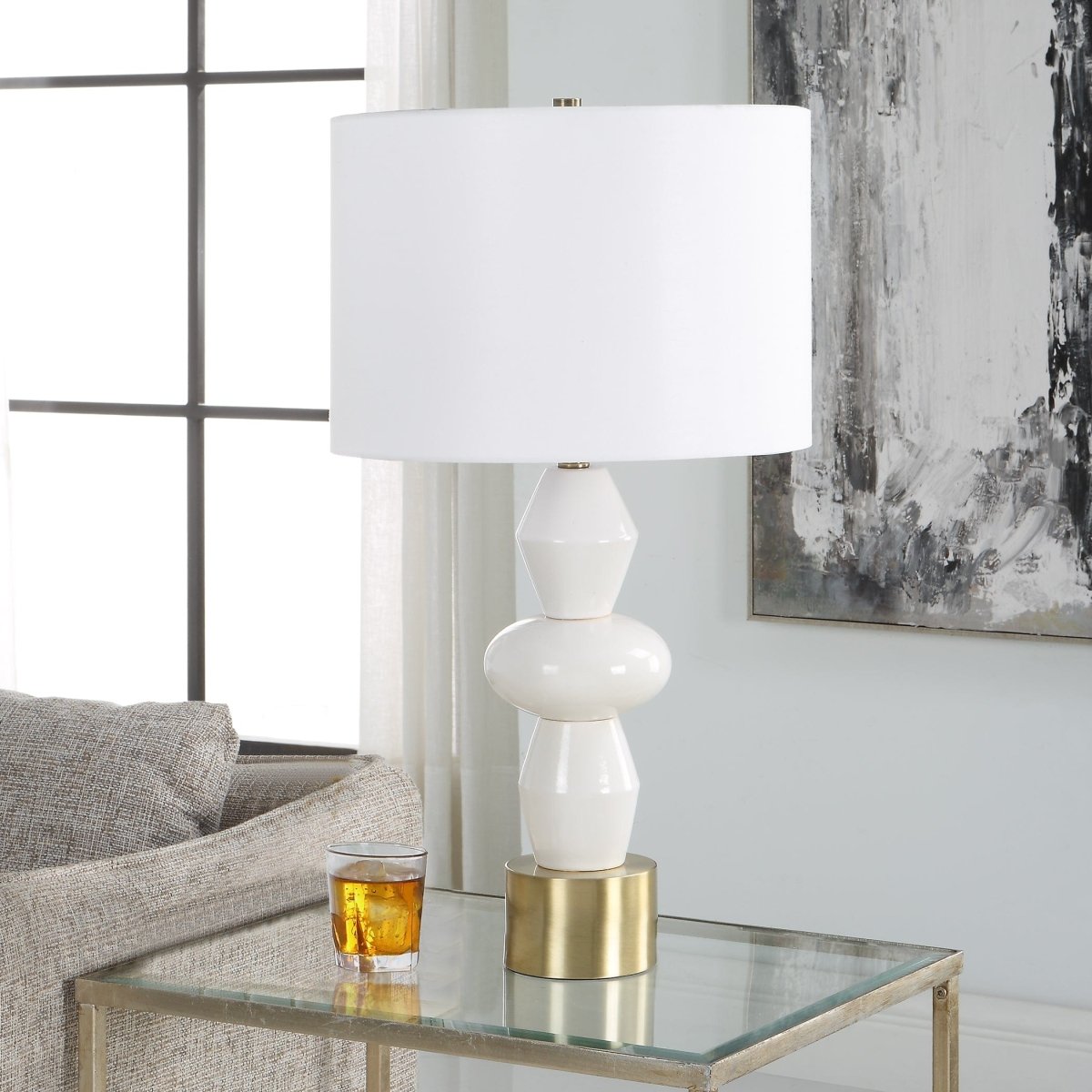 Architect White Table Lamp - Uttermost - Lamps by Modest Hut