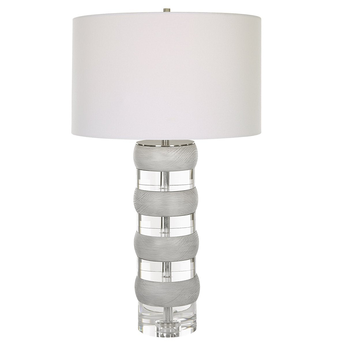 Band Together Crystal & Wood Table Lamp - Uttermost - Lamps by Modest Hut