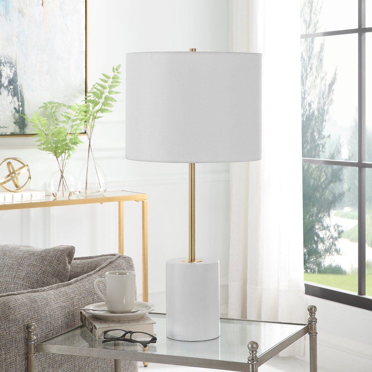 Contemporary Black Accent Table Lamp - Uttermost - Lamps by Modest Hut
