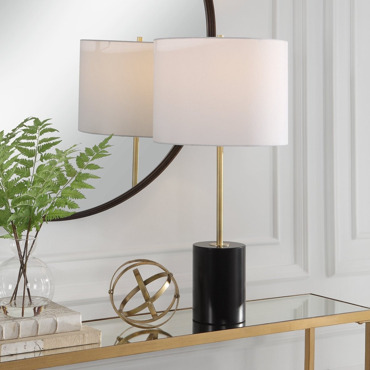 Contemporary Gold Accent Table Lamp - Uttermost - Lamps by Modest Hut