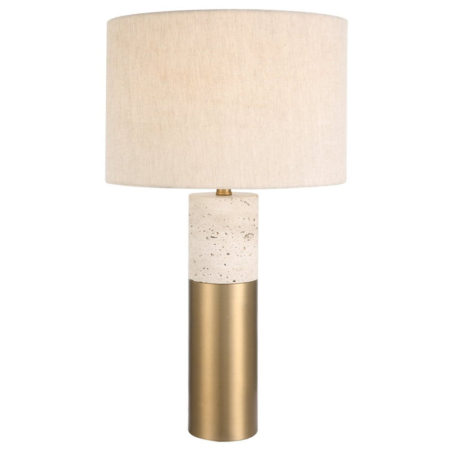 Gravitas Elegant Brass & Stone Lamp - Uttermost - Lamps by Modest Hut
