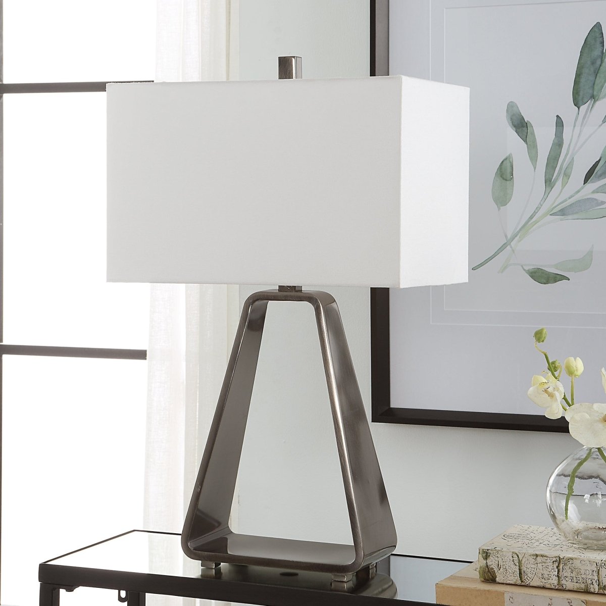 Halo Modern Open Table Lamp - Uttermost - Lamps by Modest Hut