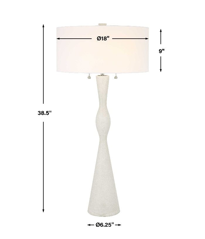 Sharma Ivory Stone Table Lamp - Uttermost - Lamps by Modest Hut