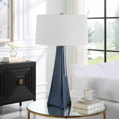 Teramo Scalloped Ceramic Table Lamp - Uttermost - Lamps by Modest Hut