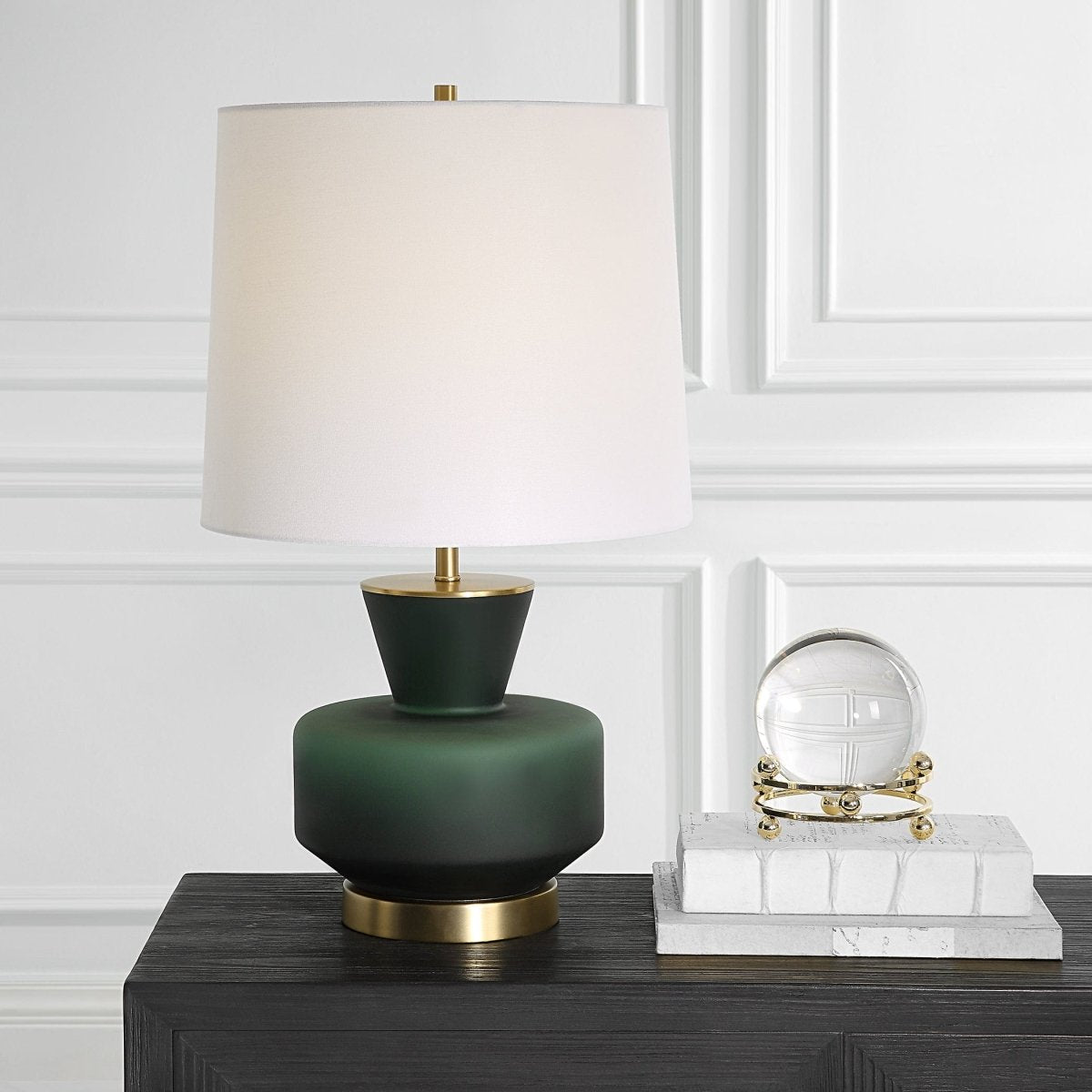 Trentino Dark Emerald Green Table Lamp - Uttermost - Lamps by Modest Hut