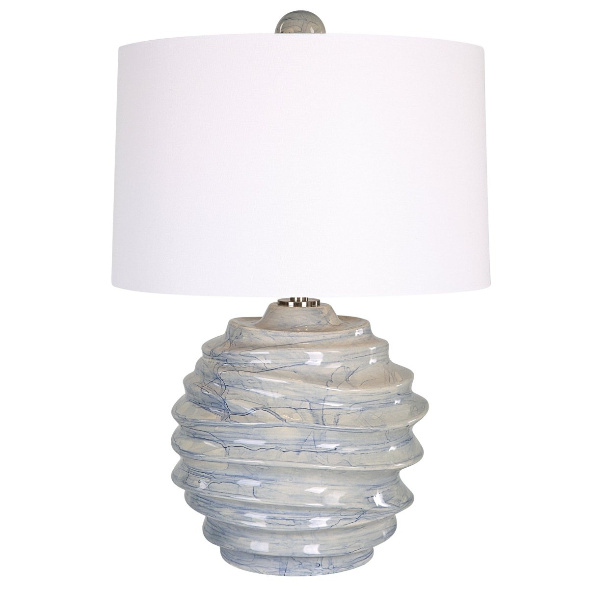 Waves Blue & White Accent Lamp - Uttermost - Lamps by Modest Hut