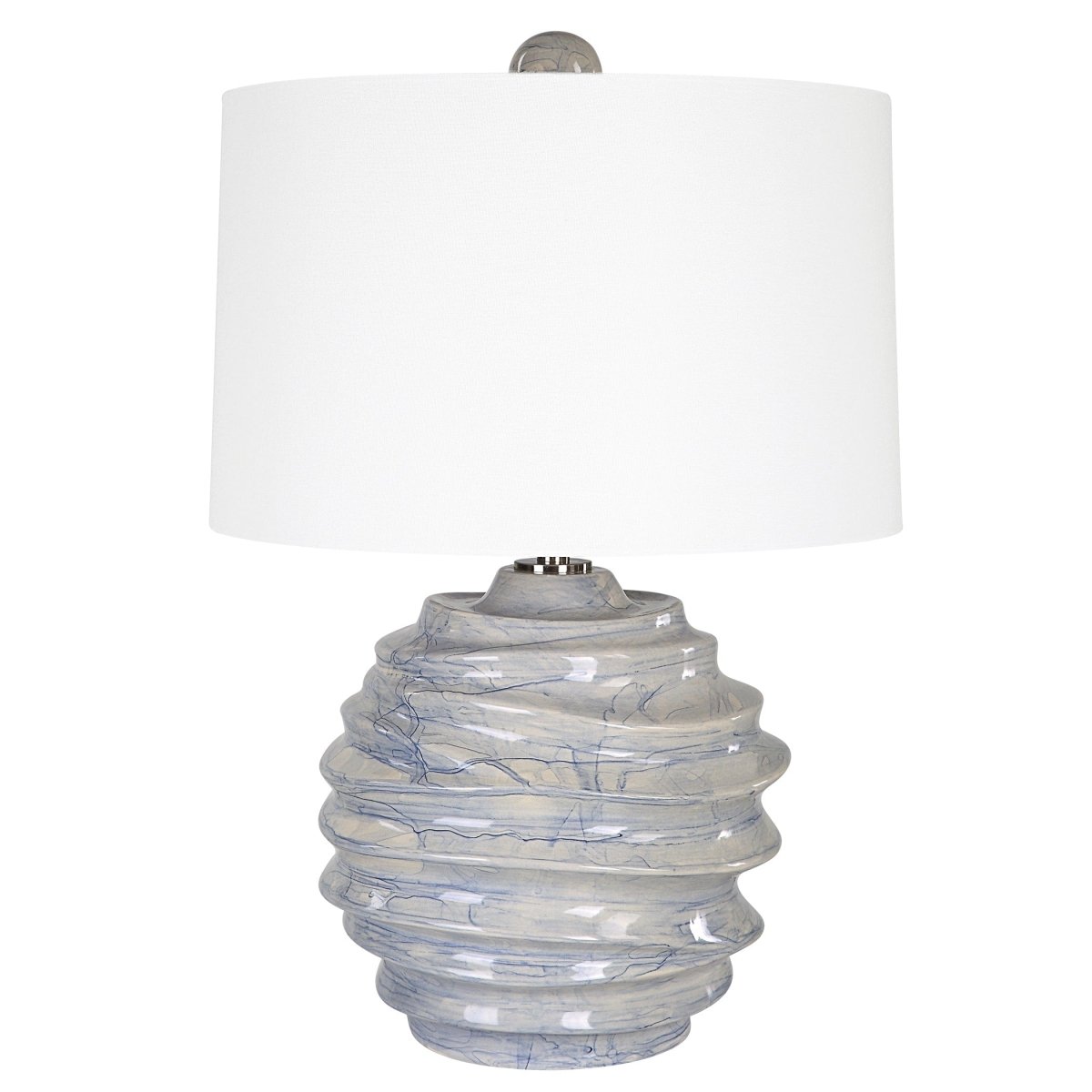 Waves Blue & White Accent Lamp - Uttermost - Lamps by Modest Hut