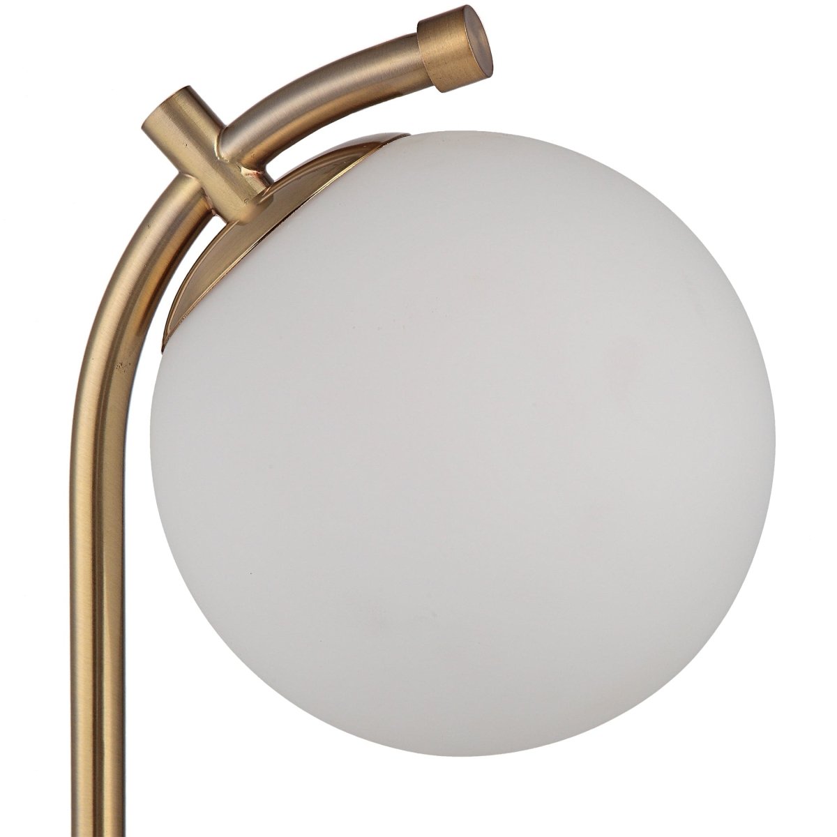 White Glass Globe Contemporary Desk Lamp - Uttermost - Lamps by Modest Hut