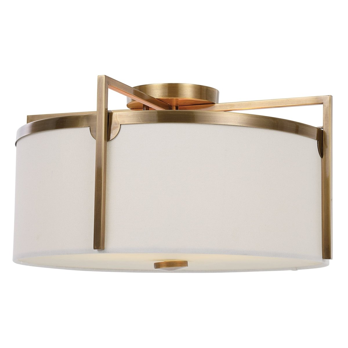 Colfax Brass 3 Light Semi Flush - Uttermost - Light Fixtures by Modest Hut