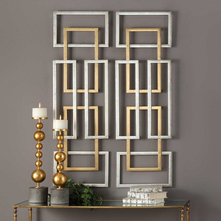 Aerin Metal Wall Panels, S/2 - Uttermost - Metal Wall Decor by Modest Hut