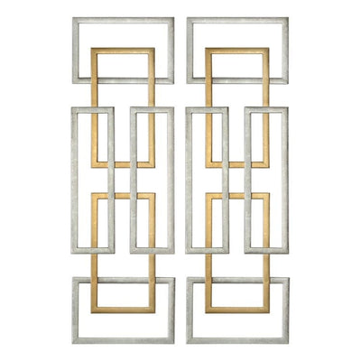 Aerin Metal Wall Panels, S/2 - Uttermost - Metal Wall Decor by Modest Hut