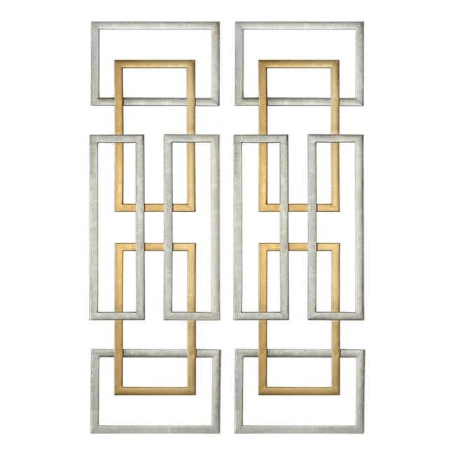 Aerin Metal Wall Panels, S/2 - Uttermost - Metal Wall Decor by Modest Hut