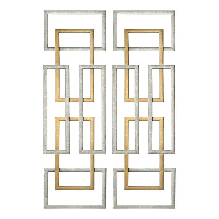 Aerin Metal Wall Panels, S/2 - Uttermost - Metal Wall Decor by Modest Hut