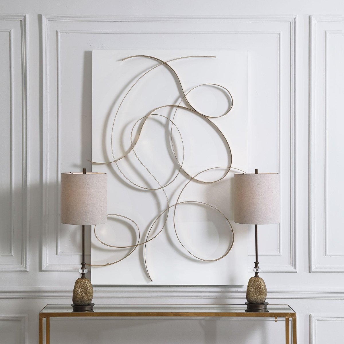 Freehand Modern Metal Wall Panel - Uttermost - Metal Wall Decor by Modest Hut
