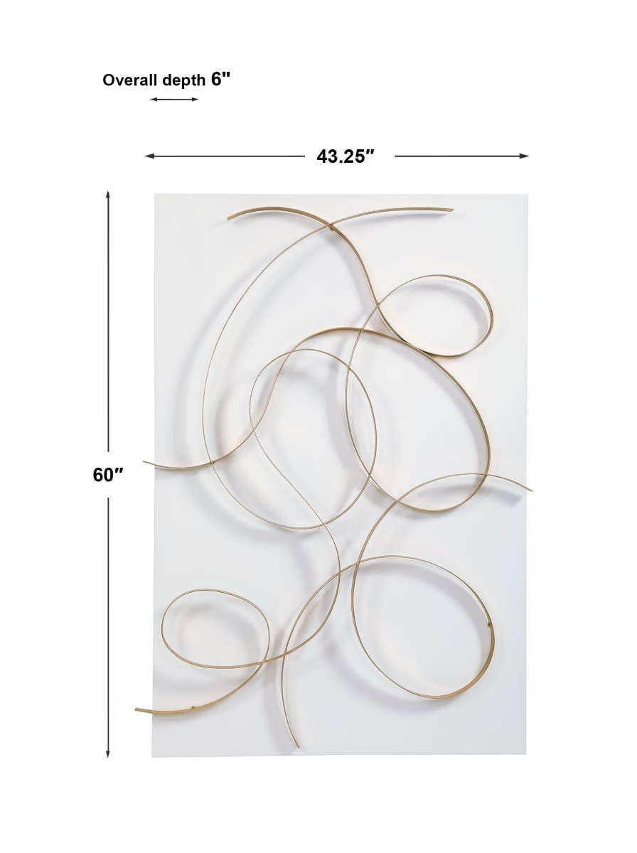 Freehand Modern Metal Wall Panel - Uttermost - Metal Wall Decor by Modest Hut