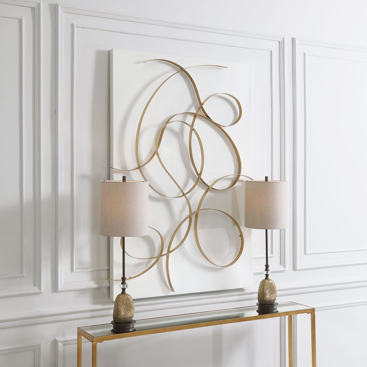 Freehand Modern Metal Wall Panel - Uttermost - Metal Wall Decor by Modest Hut