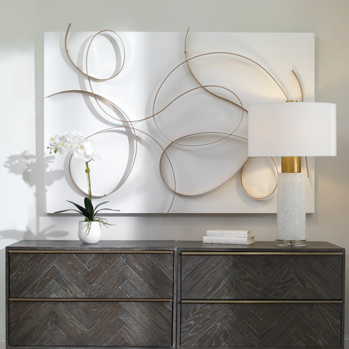 Freehand Modern Metal Wall Panel - Uttermost - Metal Wall Decor by Modest Hut