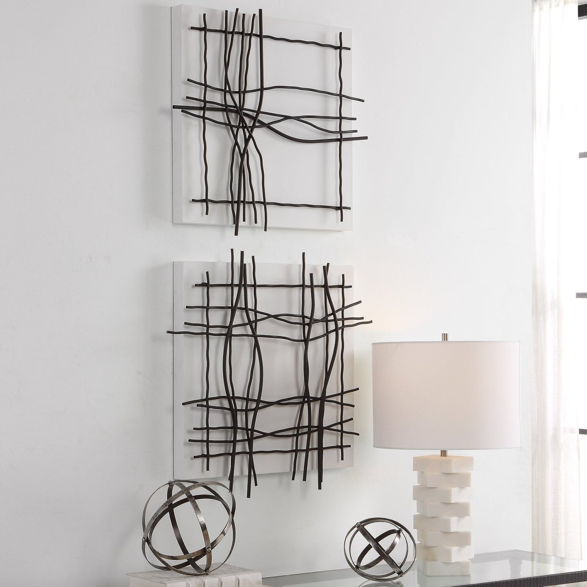 Genesis Metal Wall Decor, S/2 - Uttermost - Metal Wall Decor by Modest Hut