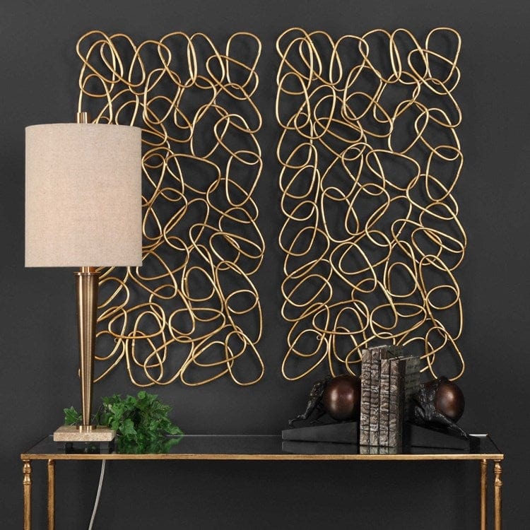 In the Loop Metal Wall Panels, S/2 - Uttermost - Metal Wall Decor by Modest Hut