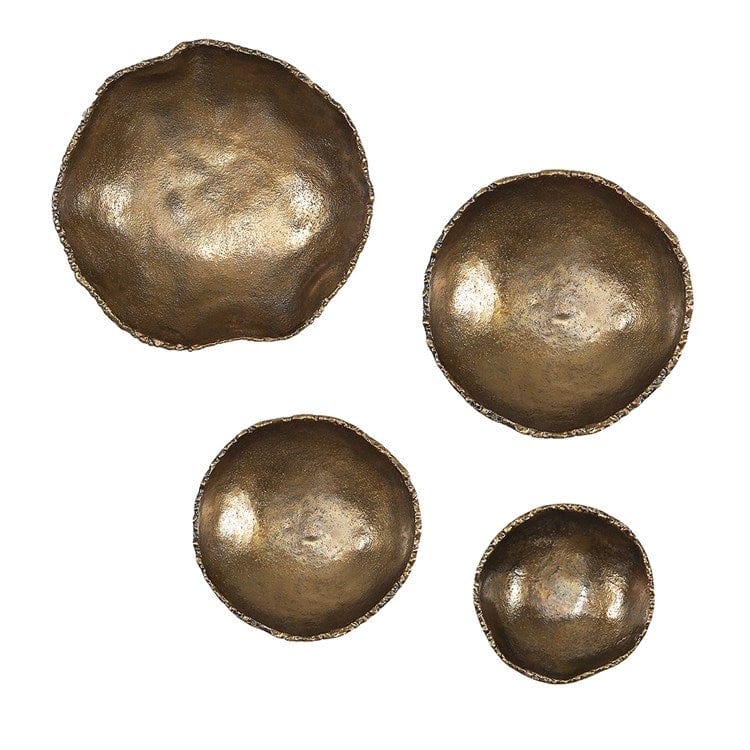 Lucky Coins Metal Wall Decor, S/4 - Uttermost - Metal Wall Decor by Modest Hut