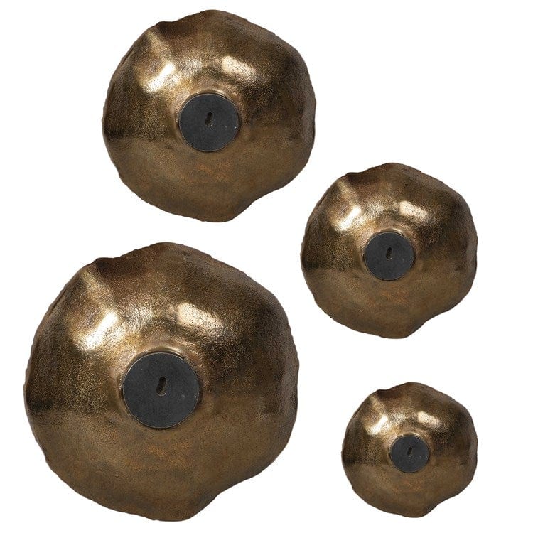 Lucky Coins Metal Wall Decor, S/4 - Uttermost - Metal Wall Decor by Modest Hut