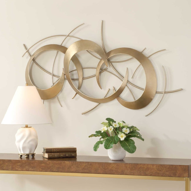 Motivate Gold Wall Art - Uttermost - Metal Wall Decor by Modest Hut