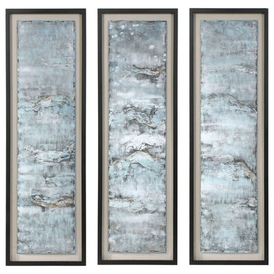 Ocean Swell Painted Metal Art, S/3 - Uttermost - Metal Wall Decor by Modest Hut