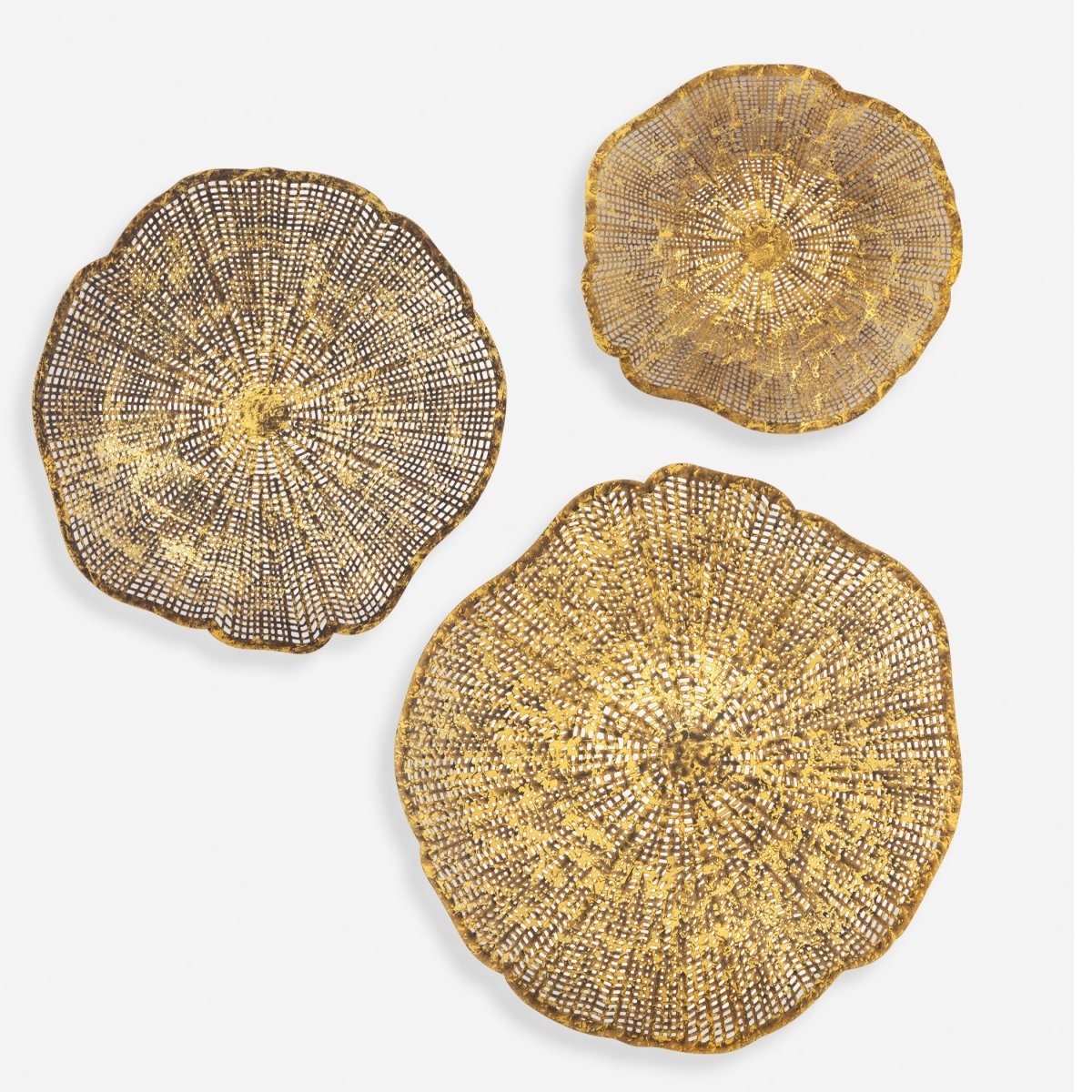 Radiance Gold Metal Wall Decor Set/3 - Uttermost - Metal Wall Decor by Modest Hut