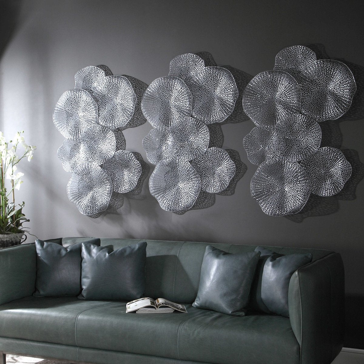 Ripli Pewter Metal Wall Art - Uttermost - Metal Wall Decor by Modest Hut