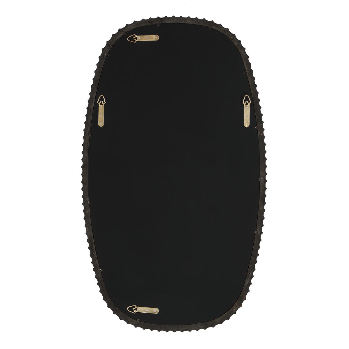 Dimension guide for the Apphia Bronze Ribbed Wall Mirror