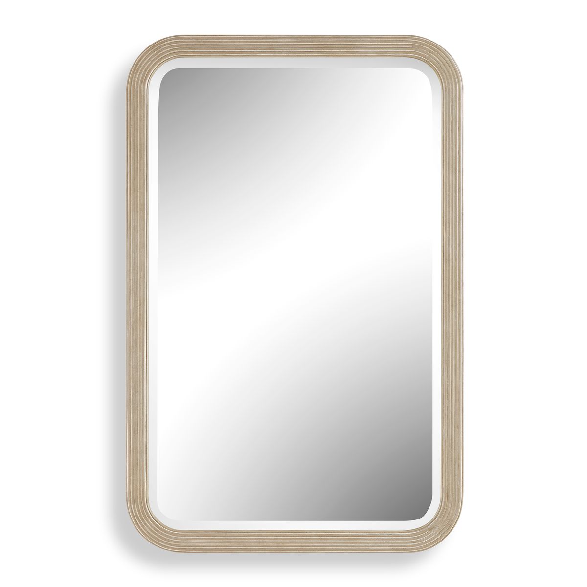 Alternate view of the Emari Warm Gray Reeded Wood Wall Mirror by Uttermost