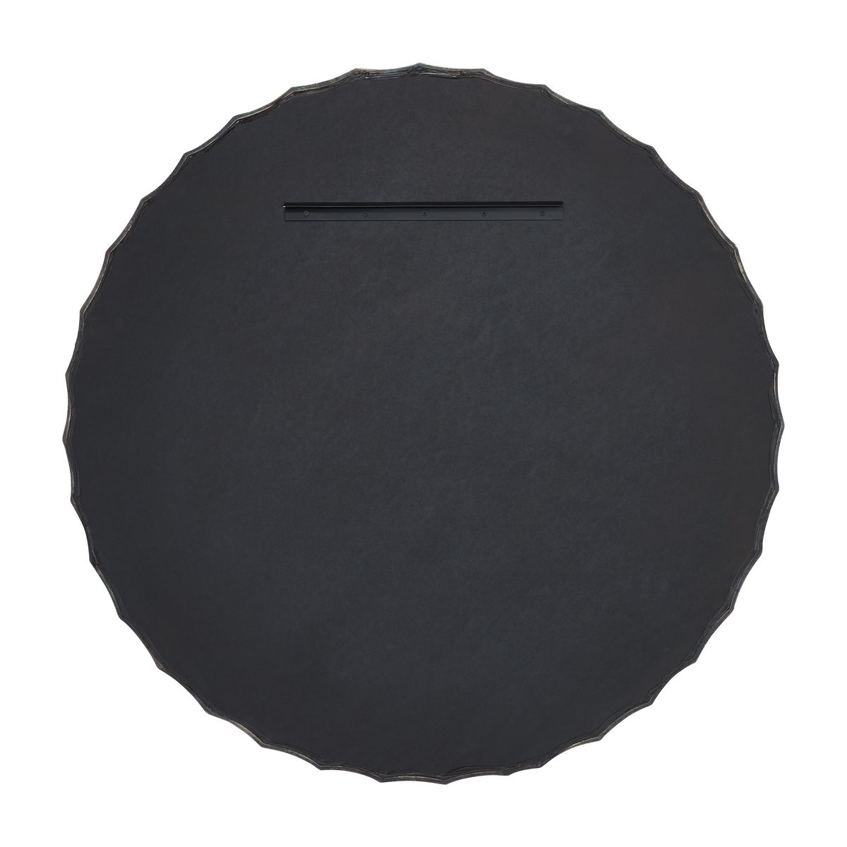 Dimension guide for the Grander Charcoal Scalloped Round Mirror
