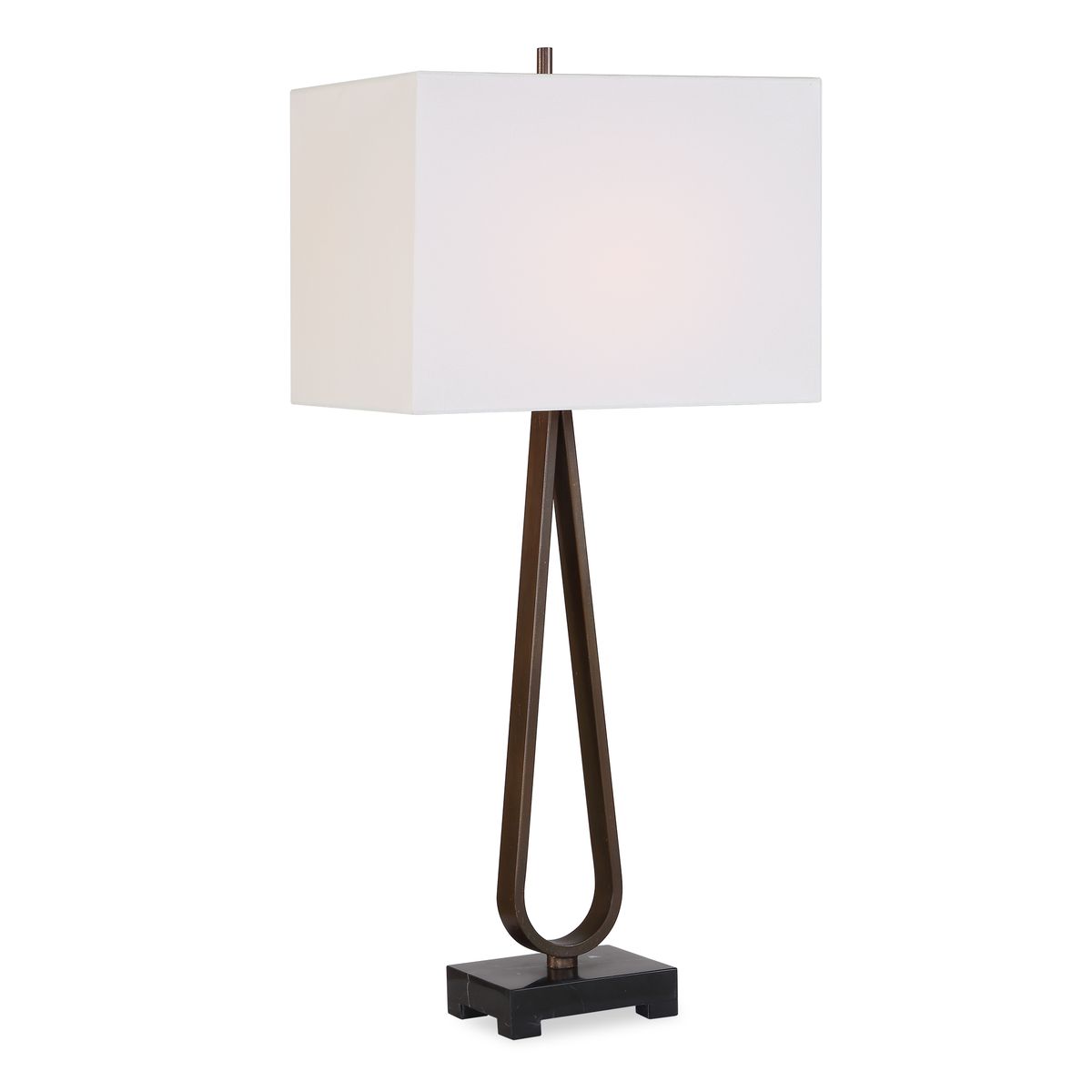 Alternate view of the Galloway Dark Bronze Marble Table Lamp by Uttermost