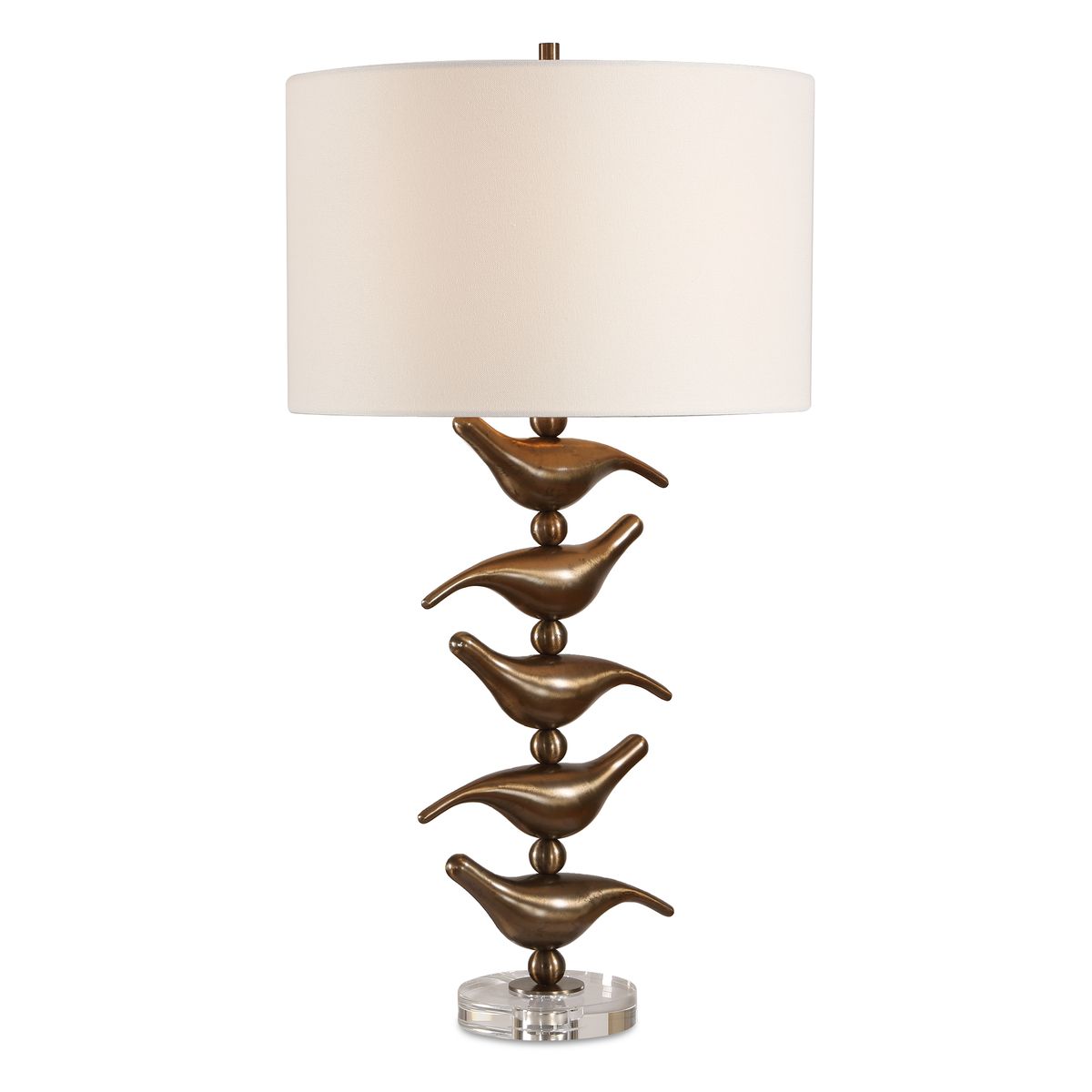 Alternate view of the Sing Song Golden Bronze Bird Table Lamp by Uttermost