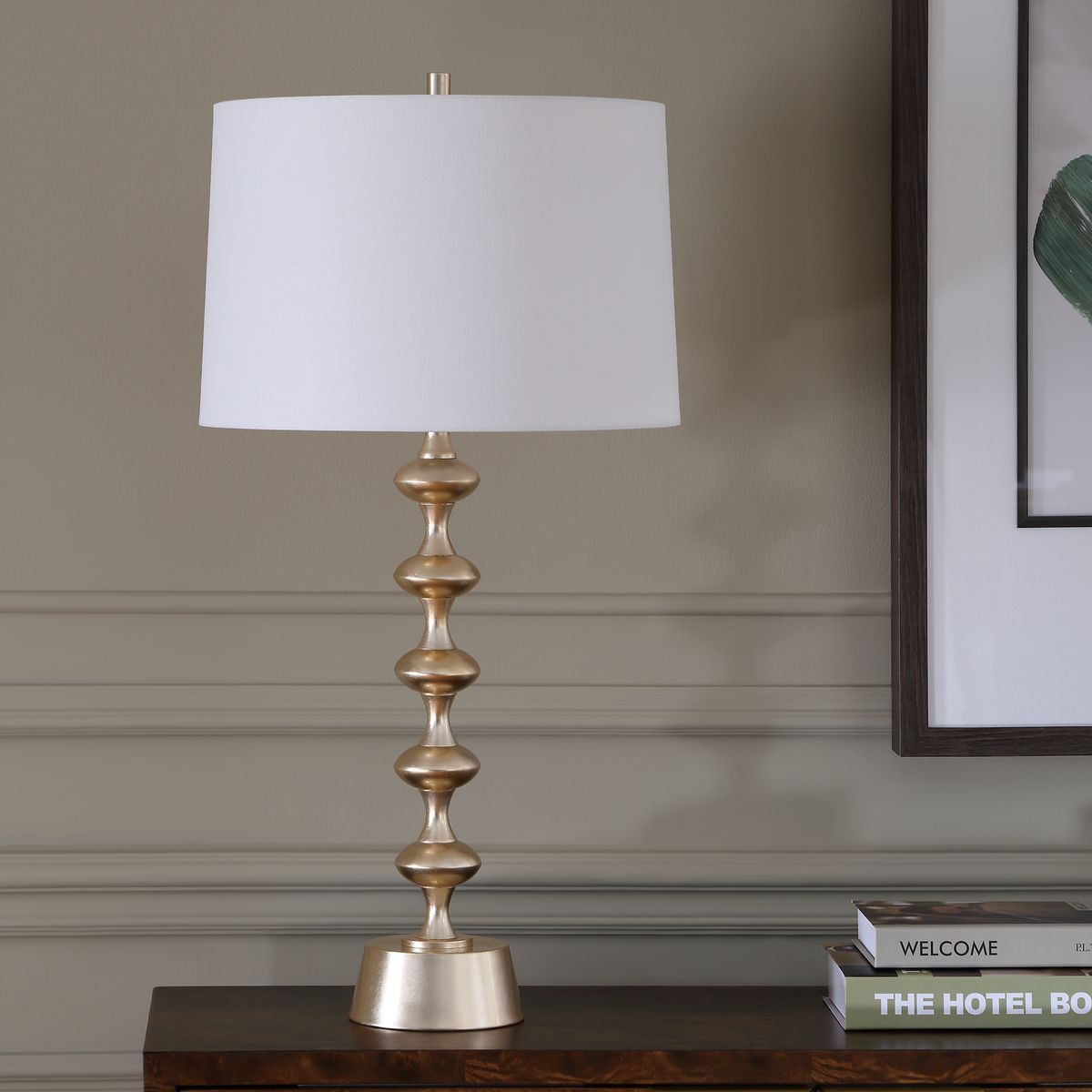 Alternate view of the Meila Antique Brass Table Lamp by Uttermost