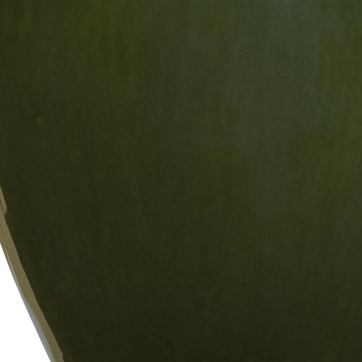 Detail view of the Curhan Moss Green Ceramic Table Lamp finish and construction image 7