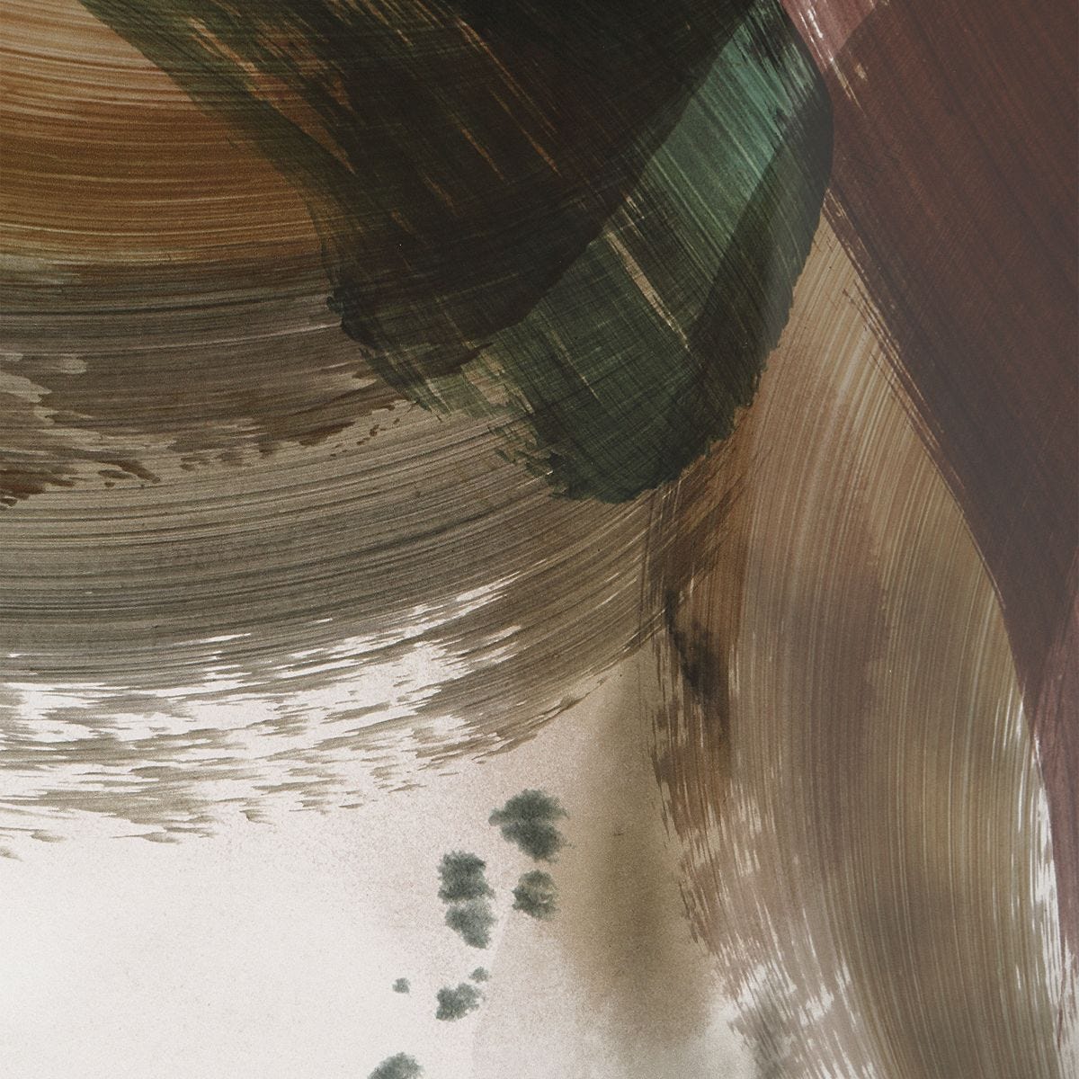 Close-up of the additional brown finish on the Velocity Abstract Framed Prints Set of 2