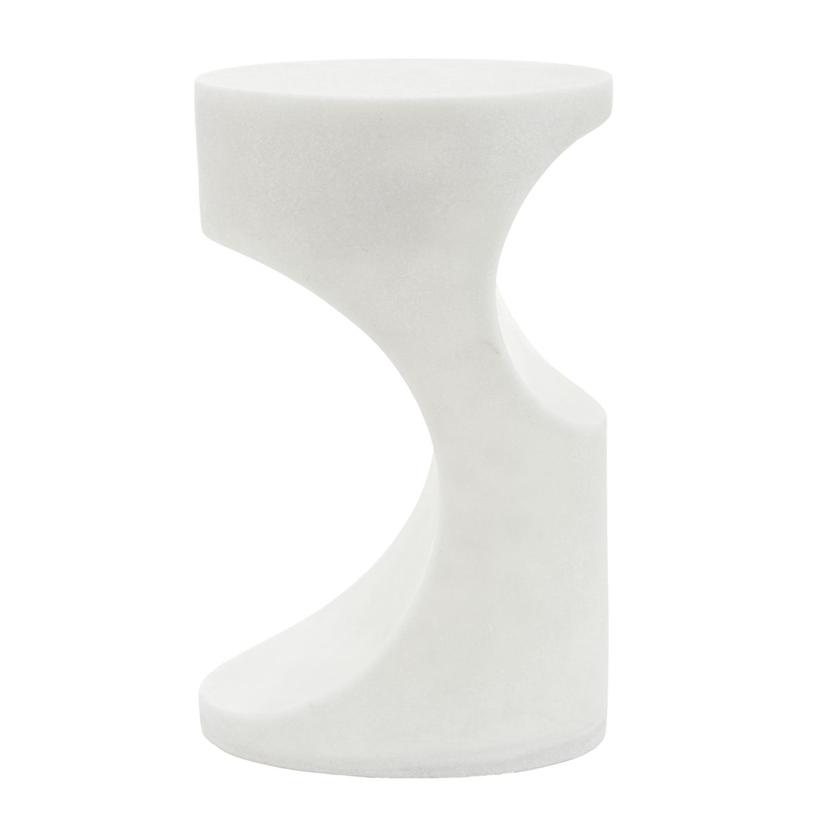 Alternate view of the Stevie White Stone Indoor-Outdoor Accent Table by Uttermost