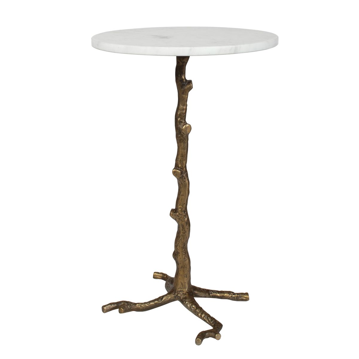 Calais Antique Brass Marble Accent Table by Uttermost