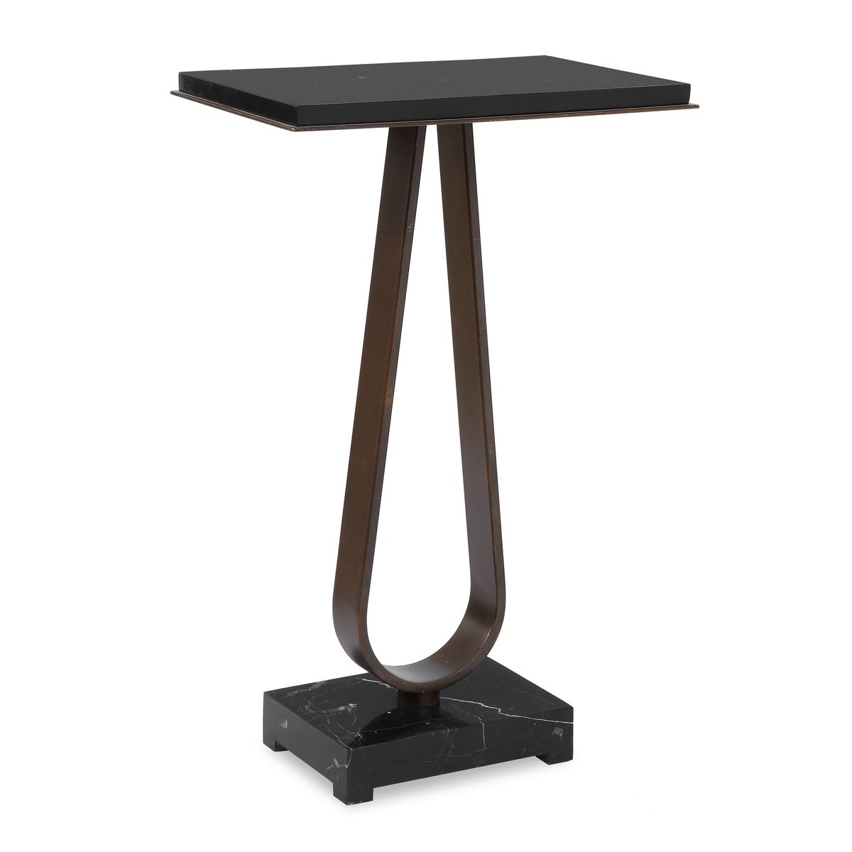 Alternate view of the Galloway Dark Bronze Marble Accent Table by Uttermost