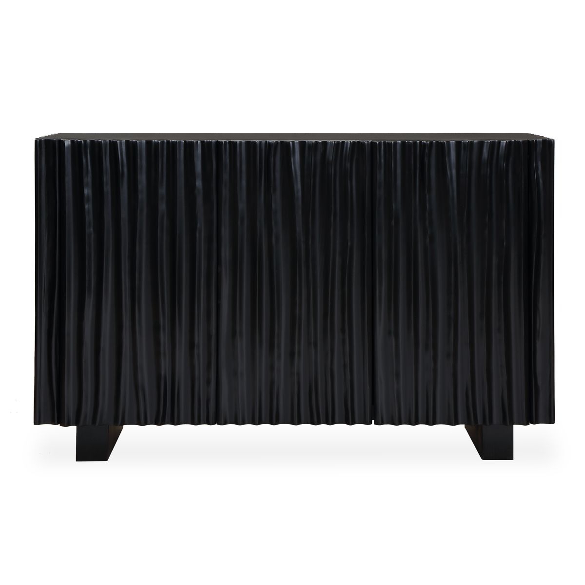 Alternate view of the Mercado Black Paulownia 3 Door Cabinet by Uttermost