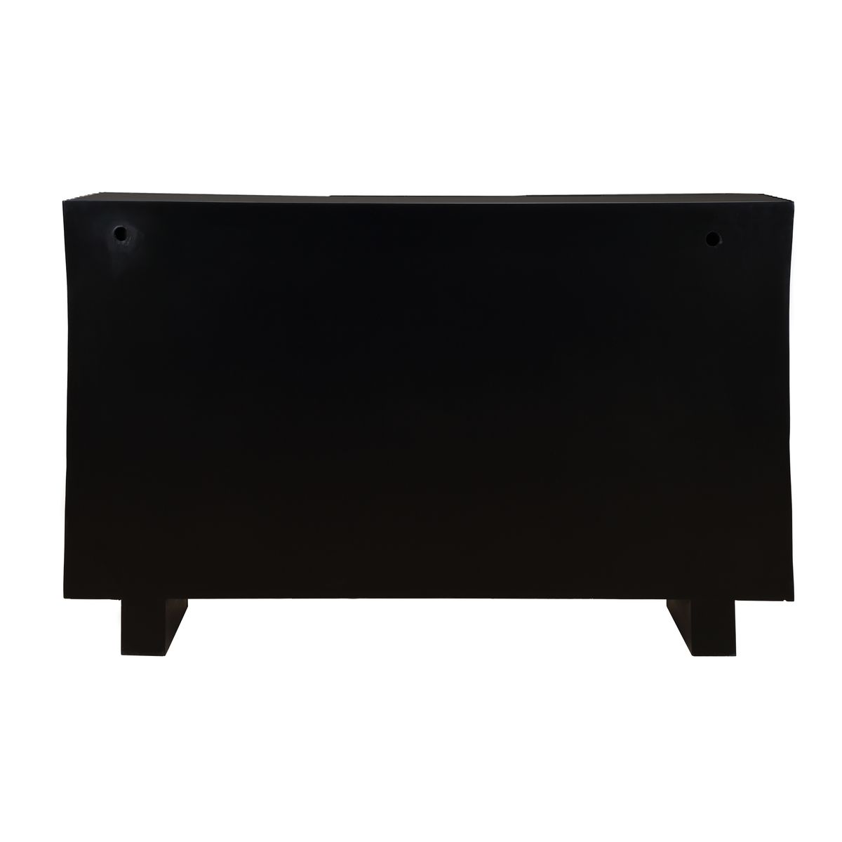 Detail view of the Mercado Black Paulownia 3 Door Cabinet finish and construction image 8