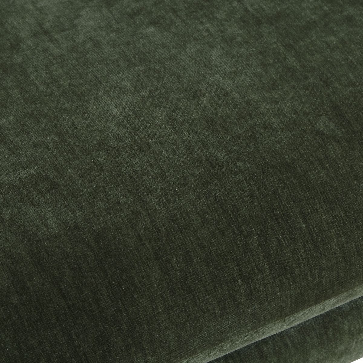 Detail view of the Manson Moss Velvet Bench finish and construction image 8