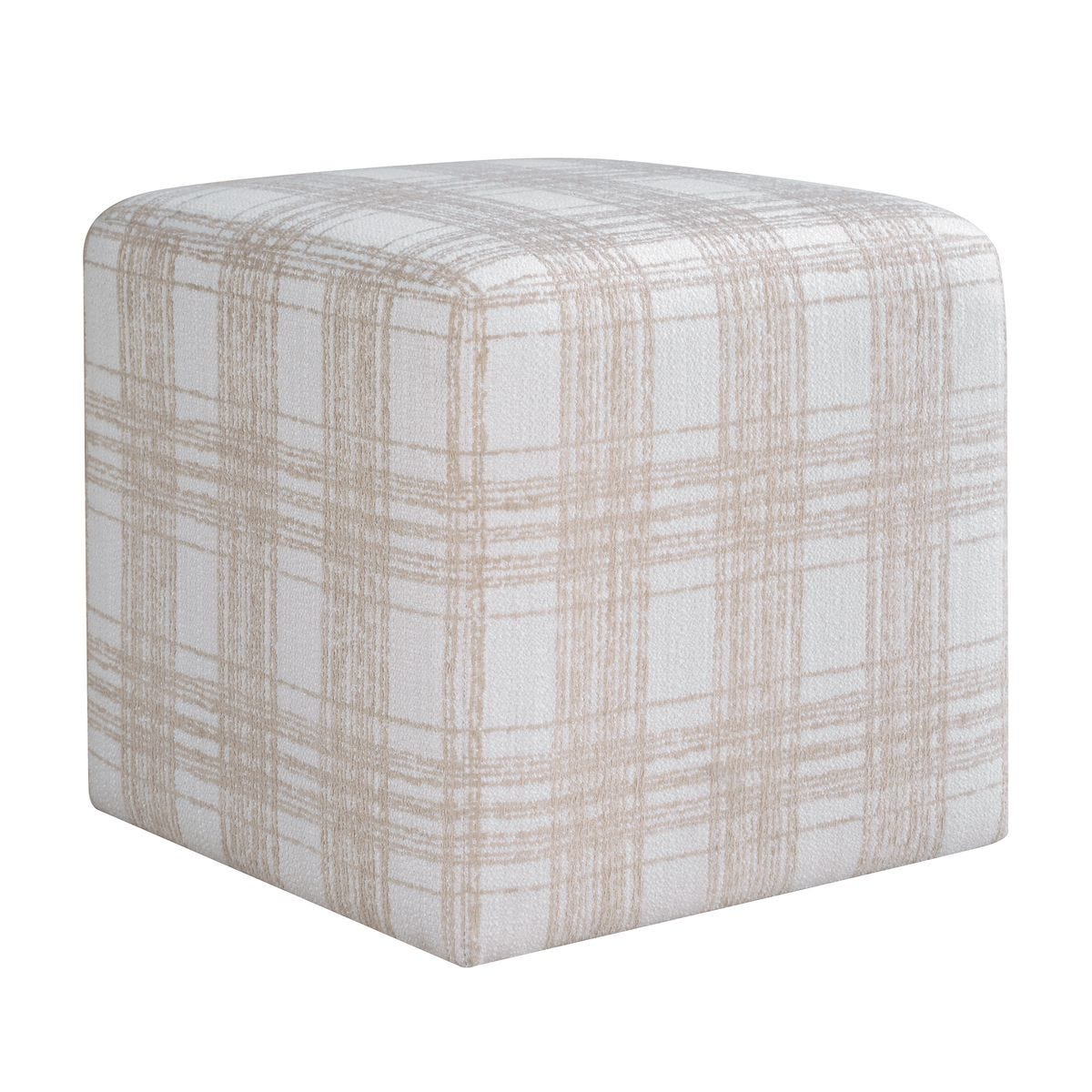 Joie Porcelain Plaid Ottoman by Uttermost